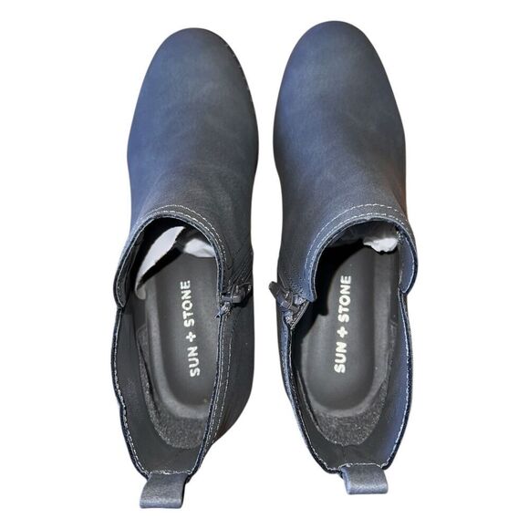 Sun & Stone Cadee Grey Fashion Faux Leather Booties Women’s Size 8M - Picture 5 of 10